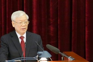 黨中央總書記、國家主席阮富仲在會議上致開幕詞。（圖源：范強）