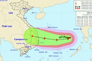 6號颱風移動方向。（圖源：國家水文氣象預報中心）