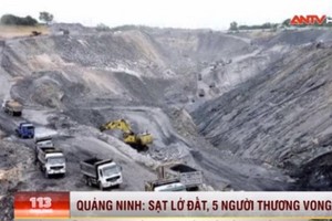 廣寧省泥石坍塌致５人傷亡。（圖源：ANTV）