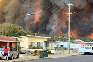 新南威爾士省東北部多地野火延燒。（圖源：AFP）