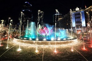 阮惠步行街每晚將有音樂噴泉表演。（圖源：友元）