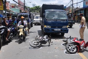 一起交通事故現場。（圖源：世英）