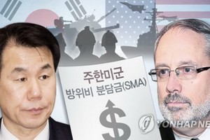 左圖為韓方首席代表鄭恩甫；右圖為美方首席代表詹姆斯·德哈特。 （圖源：韓聯社）