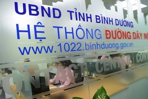 平陽省1022熱線電話系統是全天候、無假日服務的聯絡中心。（圖源：光定）