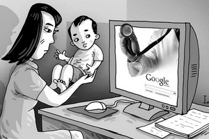 在谷歌上搜索健康的資訊。（示意圖源：LAP）