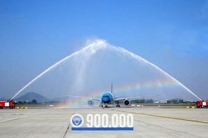 越航迎來第 90 萬個航班。（圖源：越航）