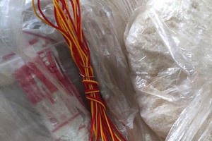 被扣留的炸藥及雷管等乘機禁帶物品。（圖源：警方提供）