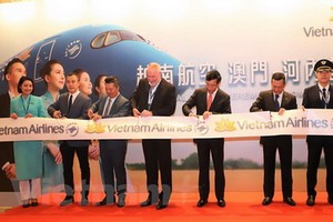 河內-中國澳門直達航線開通儀式。