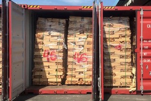 被查獲的部分走私逃稅出口木材。（圖源：海關提供）