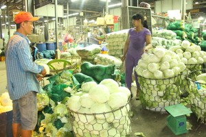 圖為福門集散市場果蔬攤位一瞥。（圖源：仁山）