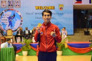 榮奪“第六屆世界越武道錦標賽” 金牌的華人運動員林東旺。