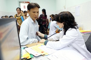 病人在市心臟醫院診病。