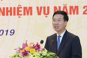 中央宣教部長武文賞在會上致詞。（圖源：越通社）