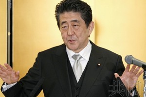 日本首相安倍晉三。（圖源：共同社）