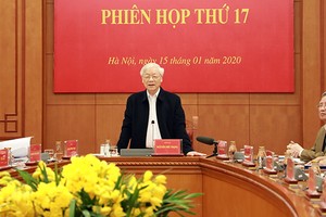 黨中央總書記、國家主席、指委會主任阮富仲主持會議並發表講話。（圖源：VGP）