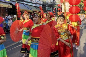 圖為 2019年第五郡元宵節遊行活動一隅。