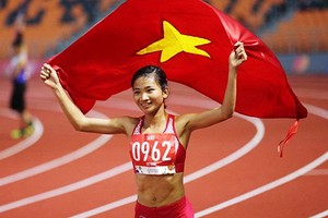 阮氏鶯奪得了３枚田徑金牌。（圖源：互聯網）