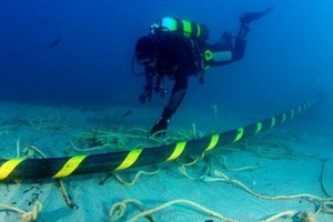 海底光纜故障致互聯網不穩定。（示意圖源：互聯網）