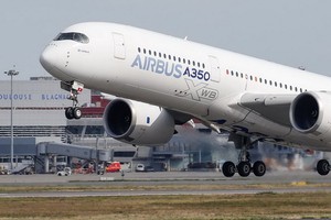 圖為歐洲空中客車公司的一架A350客機正在起飛。（圖源：互聯網）