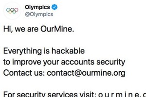國際奧會（IOC）的推特帳號被入侵。（圖源：互聯網）