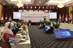 東盟國防與安全研究院二軌網絡(NADI)第十三次年度會議現場。（圖源：阮強）