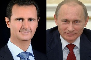 敘利亞總統阿薩德（左圖）與俄羅斯總統普京。（圖源：互聯網）