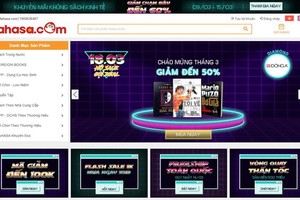 圖為 Fahasa線上購書網站界面。（圖源：Fahasa 網站截圖）