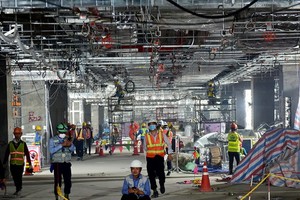 地鐵1號線正加速施工。