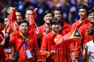 參加第三十屆東運會的越南體育代表團。（圖源：越通社）