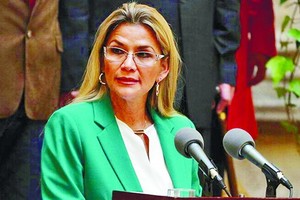 玻利維亞臨時總統阿涅斯。（圖源：路透社）