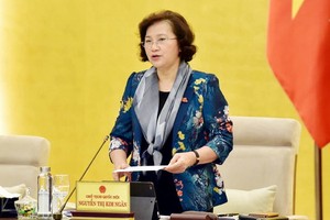 國會主席阮氏金銀。（圖源：越通社）