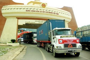 圖為越老邊境勞保國際口岸一瞥。（圖源：越通社）