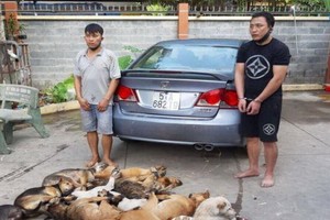 當場人贓並獲兩名偷狗賊及物證。（圖源：警方提供）