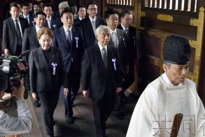 日本靖國神社進行一年一度的春季大祭，多名議員參拜靖國神社。（示意圖源：共同社）