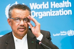 世界衛生組織秘書長譚德塞感謝英國援助。（圖源：歐新社）