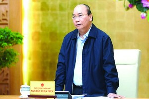 阮春福總理在會上發言。（圖源：光孝）