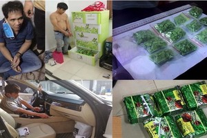 被抓獲的涉案嫌犯及毒品物證。（圖源：警方提供）
