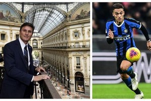 國米副主席薩內蒂和勞塔羅。（圖源：互聯網）