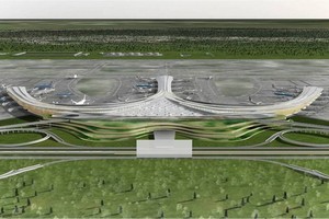 圖為隆城機場總體設計圖。（圖源：互聯網）