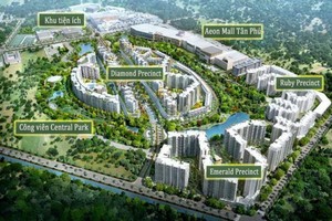 本市新富郡新勝文化體育與居民聯合區項目總體效果圖。（圖源：Gamuda Land）