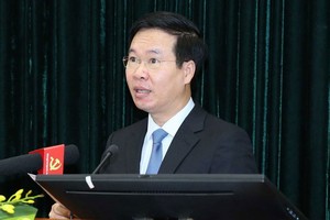 黨中央政治局委員、黨中央書記、中央宣教部長武文賞在科研會上致開幕詞。（圖源：越通社）