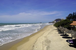 昨天4月30日，頭頓海灘都空無一人。（圖源：TTO）