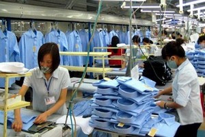 一紡織品成衣生產線。（圖源：互聯網）