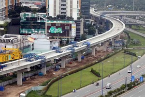 圖為建設中的地鐵1號線一瞥。（圖源：獨立）