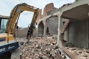 市國立大學區內 被拆除的違建工程之一。（圖源：玉霞）