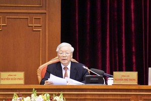 總書記、國家主席阮富仲會上致詞。（圖源：VOV）