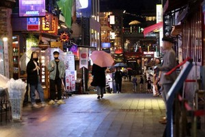 韓國首爾梨泰院地區。（圖源：韓聯社）