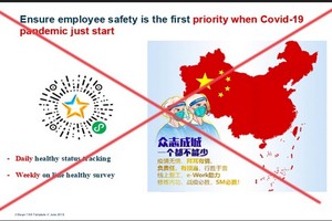 越南Bayer公司在內部分享的資料中附有“九段線”地圖。（圖源：越南Bayer）