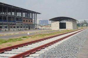 地鐵1號線CP2發包高架路段與地鐵站現已完成83%施工量。（圖源：德富）