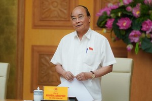 政府總理阮春福會上致詞。（圖源：光孝）